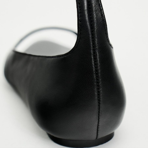 ZARA BALLET FLAT OPEN TOE SHOES - Picture 3 of 5
